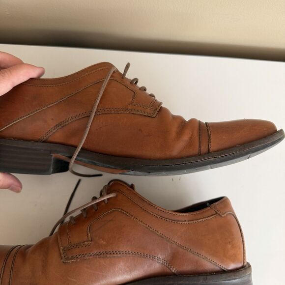 Johnston & Murphy Brown Cap Toe Lace Up Oxfords Dress Shoes Men’s 9 M Leather main image 2